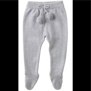 NWT Mudpie Gray Footed Pom-Pom Pants
